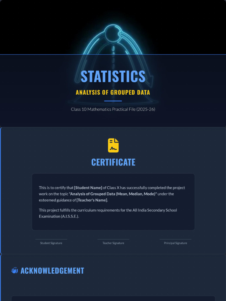 Maths Practical File - Statistics | PDF