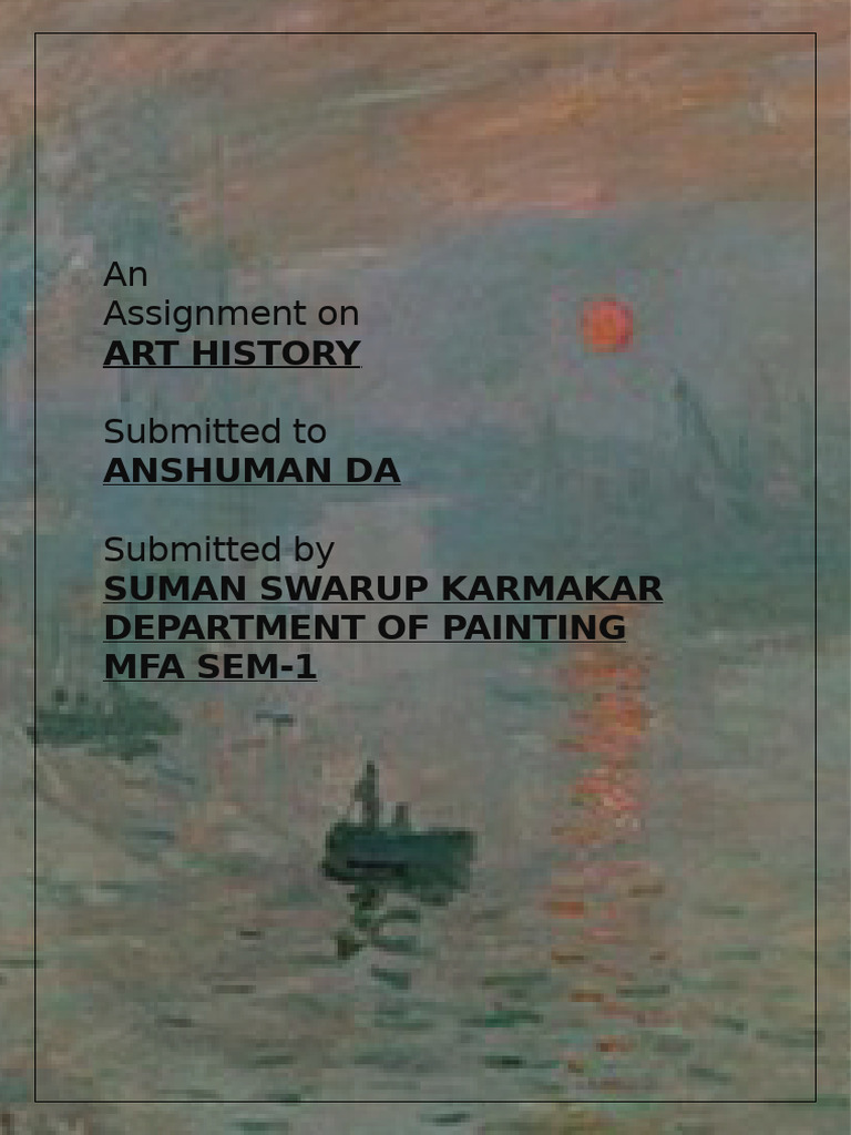 Anshuman Da Assignment | PDF | The Arts