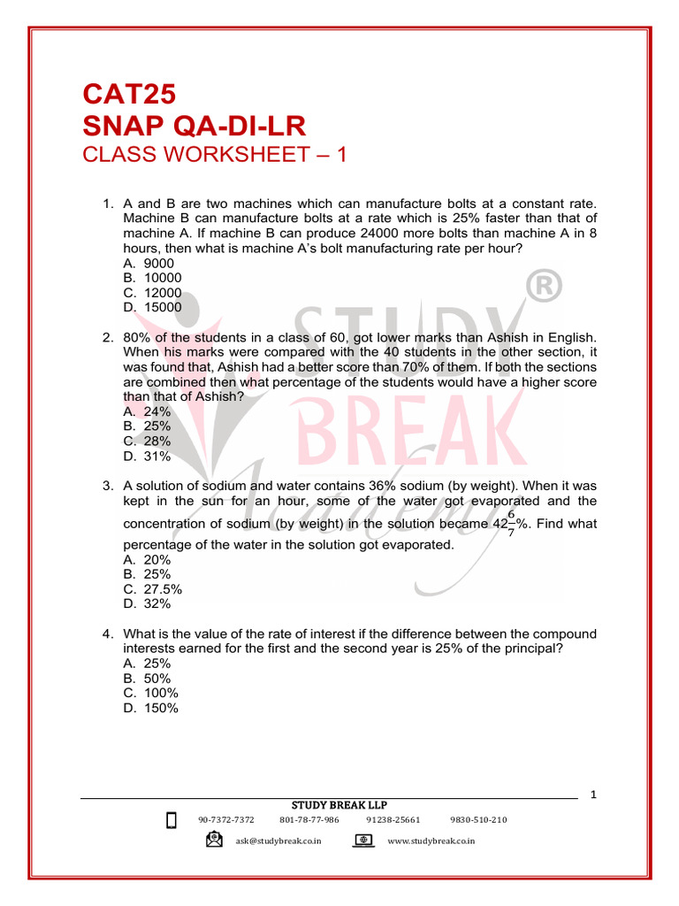 Cat25 Qa-Di-Lr Snap Ws 1 | PDF