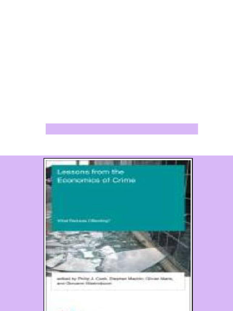 (Ebook) Lessons from the Economics of Crime : What Reduces Offending ...