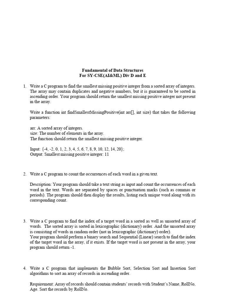 C Programs for Data Structures Concepts | PDF | Queue (Abstract Data ...