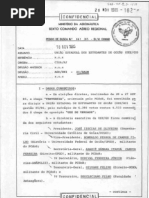 Documento da repressão controlando Movimento Estudantil em 1985