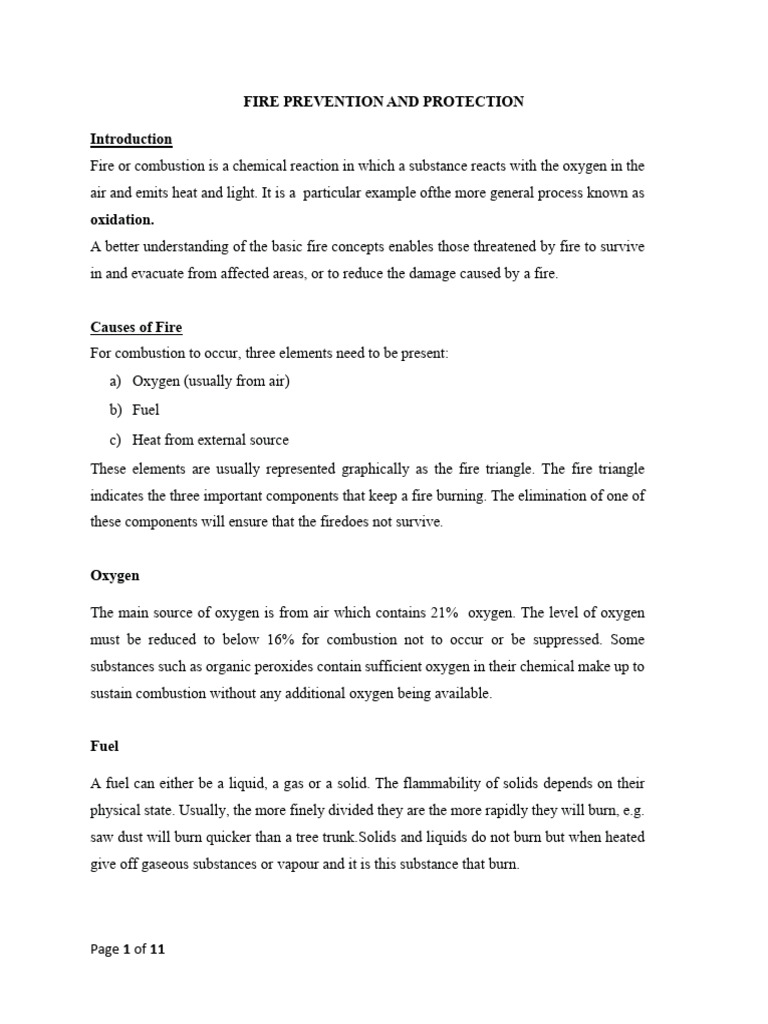 Fire Prevention and Protection | PDF | Fires | Combustion