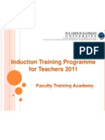 Induction Training Programme For Teachers 2011
