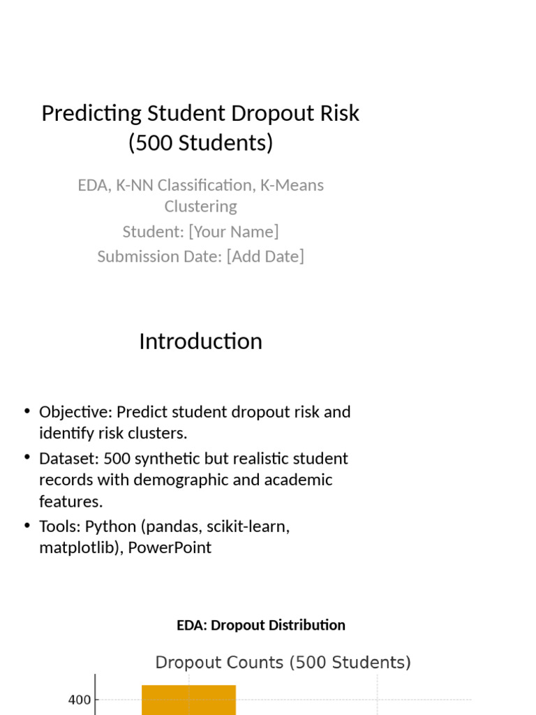 Student Dropout Risk Prediction Analysis | PDF
