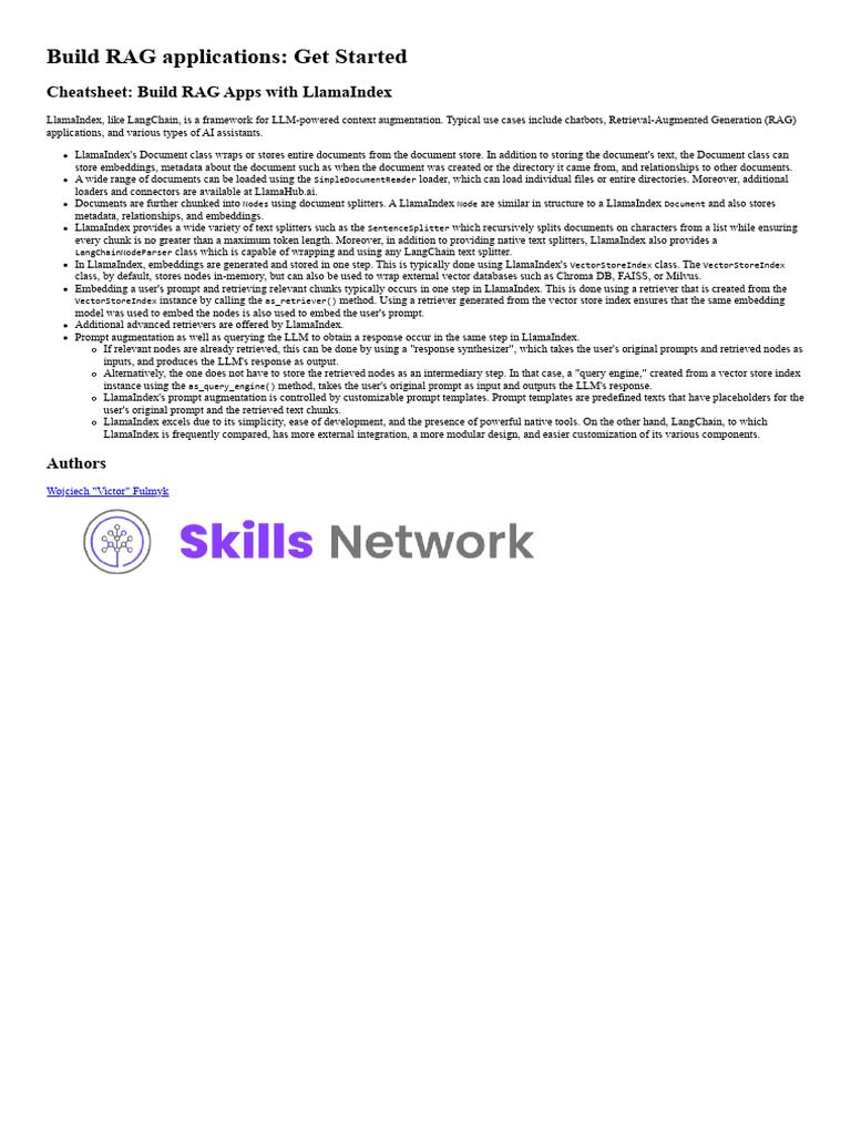 Build RAG Apps with LlamaIndex Guide | PDF | Information Technology ...