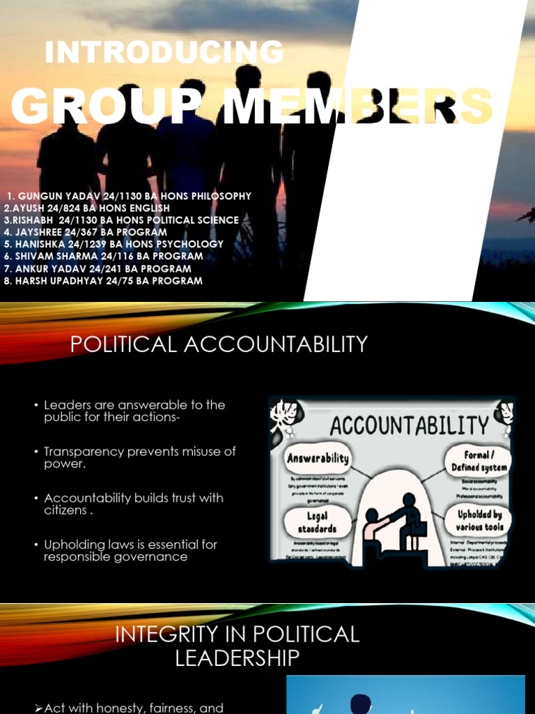Ethical Political Leadership and Accountability | PDF