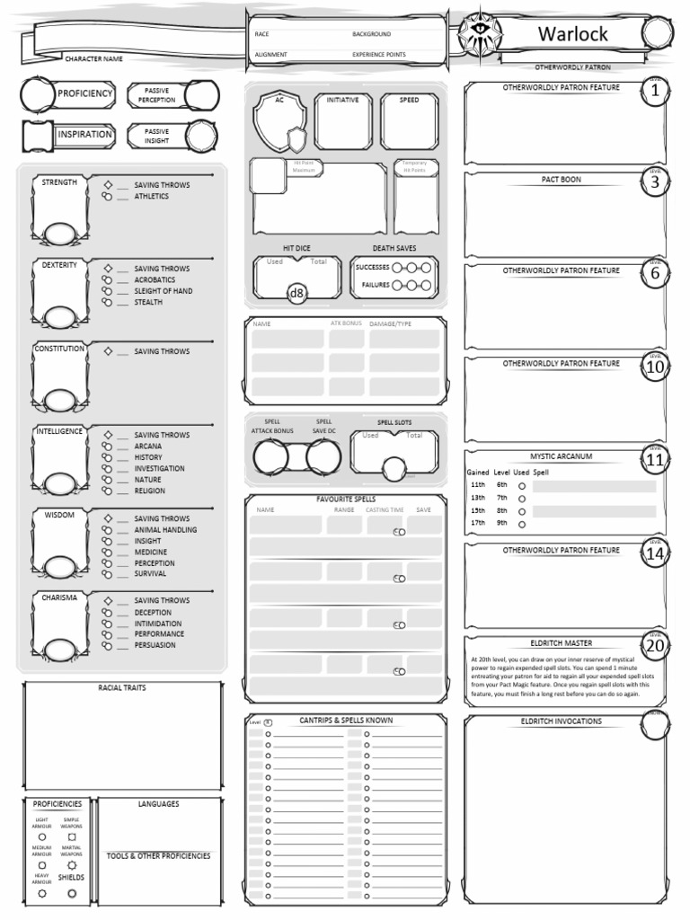 Warlock US Letter | PDF | D20 System | Gary Gygax Games
