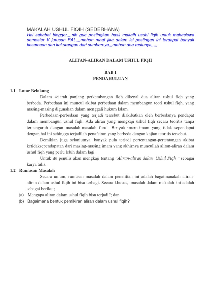 Makalah Ushul Fiqih