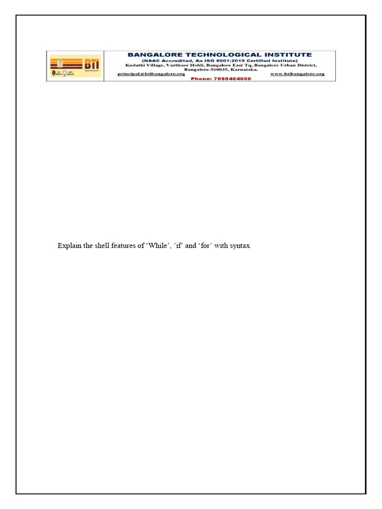 Unix System Programming Question Bank | PDF