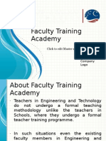 Faculty Training Academy A Beacon Among Staff Training Instituions