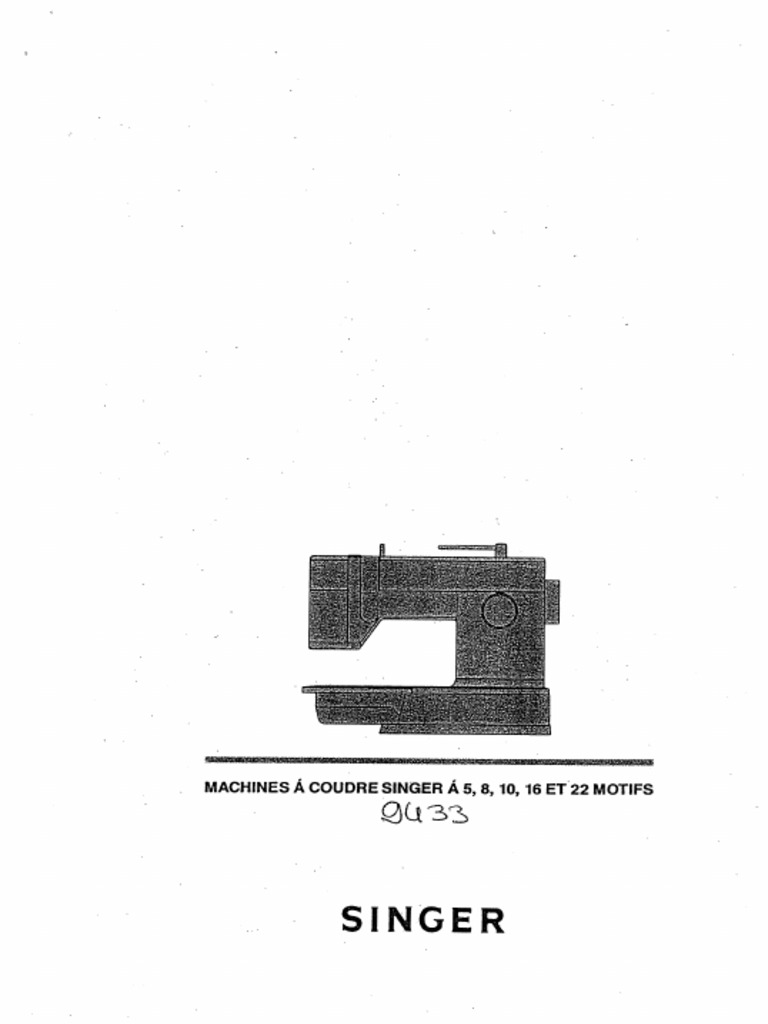 Mode d'Emploi Singer 9433 | PDF