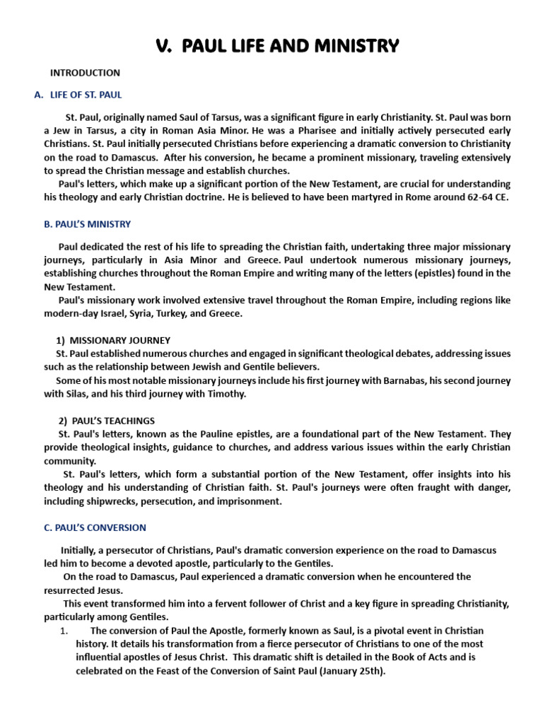 1-PAUL-LIFE-3 | PDF | Paul The Apostle | Early Christianity