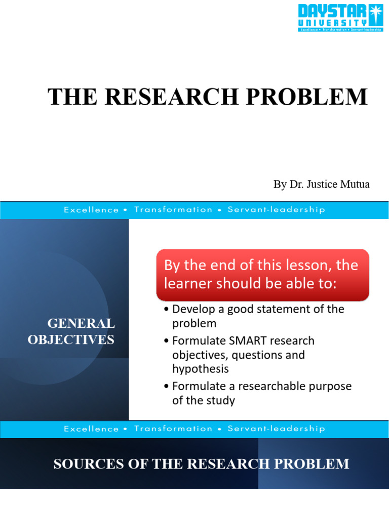Research problem | PDF | Hypothesis | Cognition