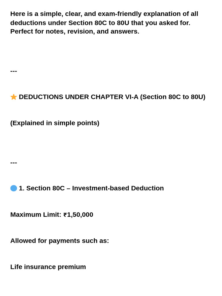 Comprehensive Guide to Tax Deductions 80C-80U | PDF | Pension Fund ...