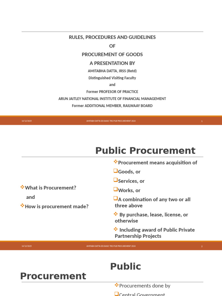 Public Procurement Guidelines 2024 | PDF | Specification (Technical ...