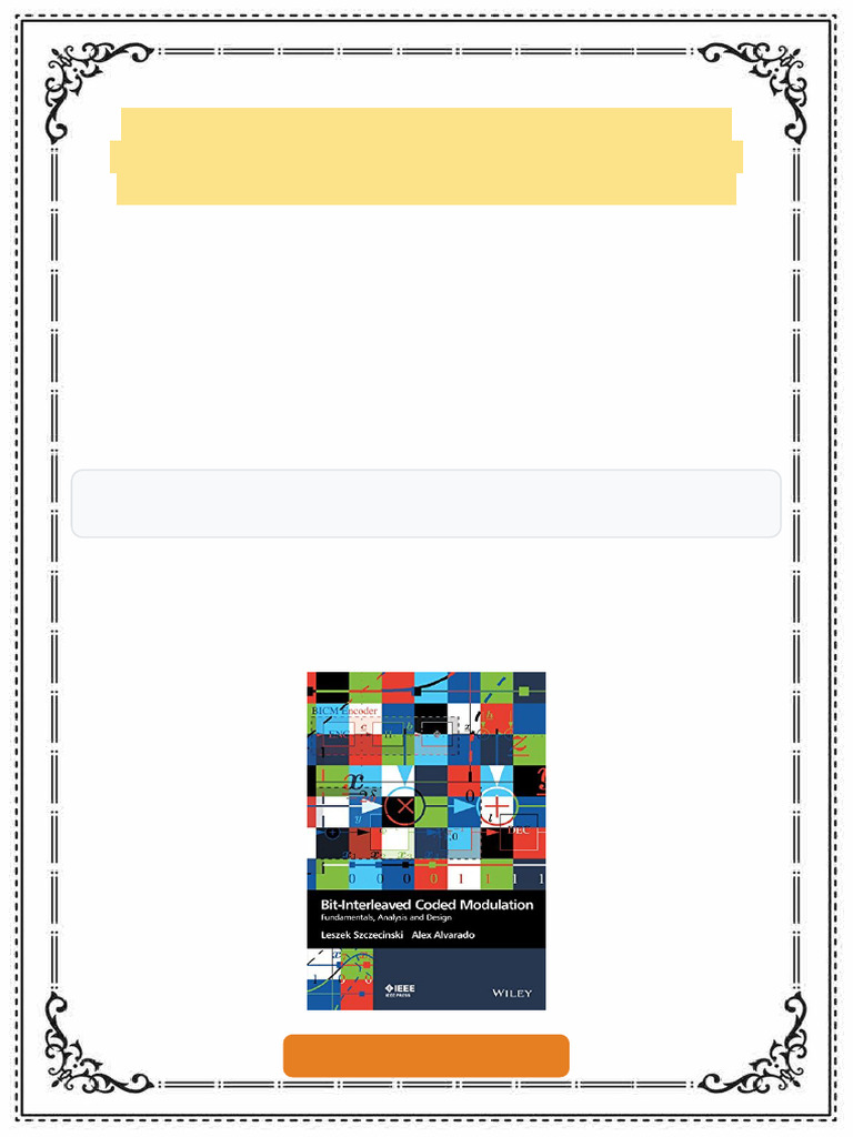Bit Interleaved Coded Modulation Fundamentals Analysis and Design 1st ...