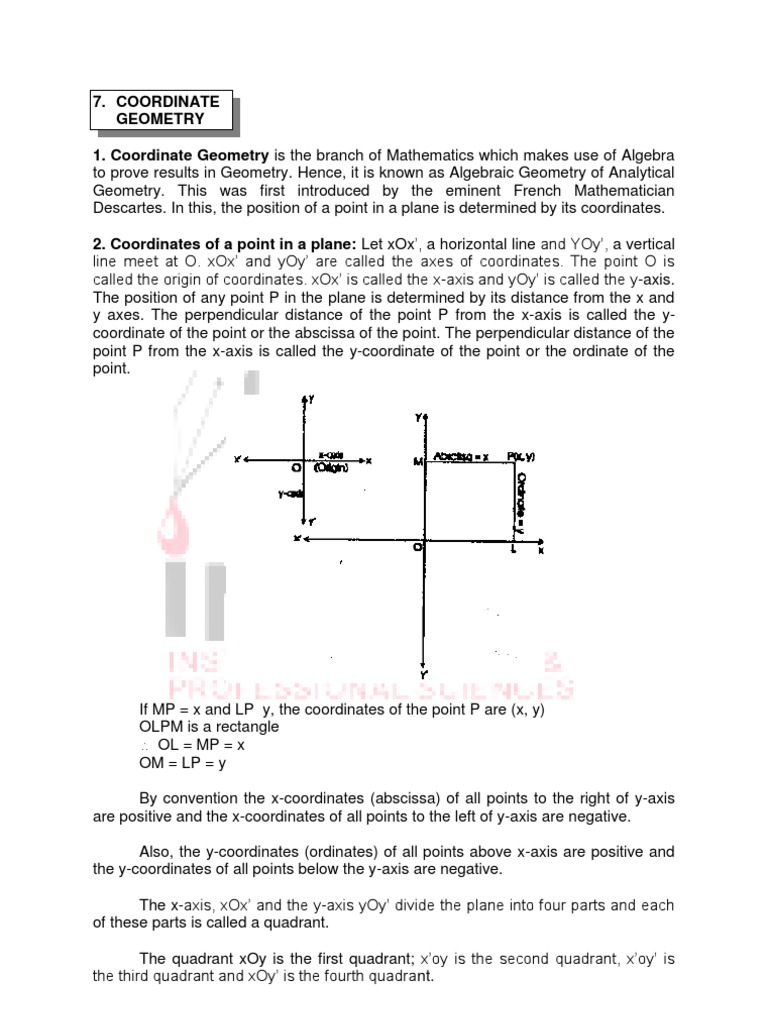 Question | Cartesian Coordinate System | Line (Geometry)