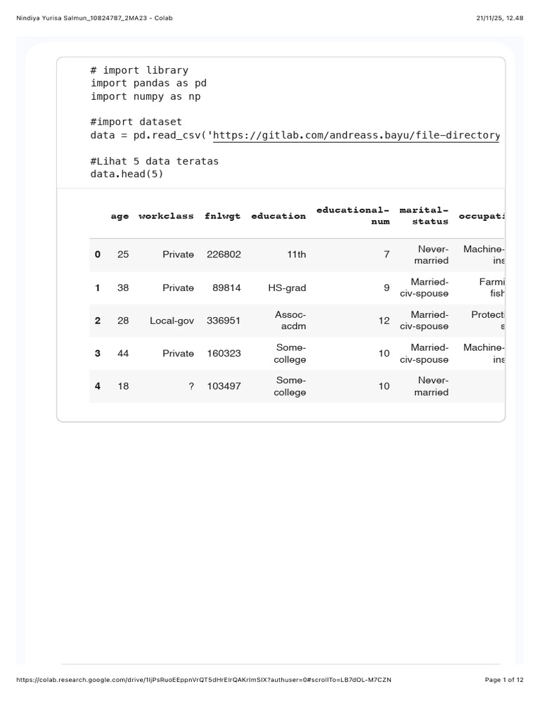 Data Analysis and Preprocessing Guide | PDF | Statistics | Computer ...