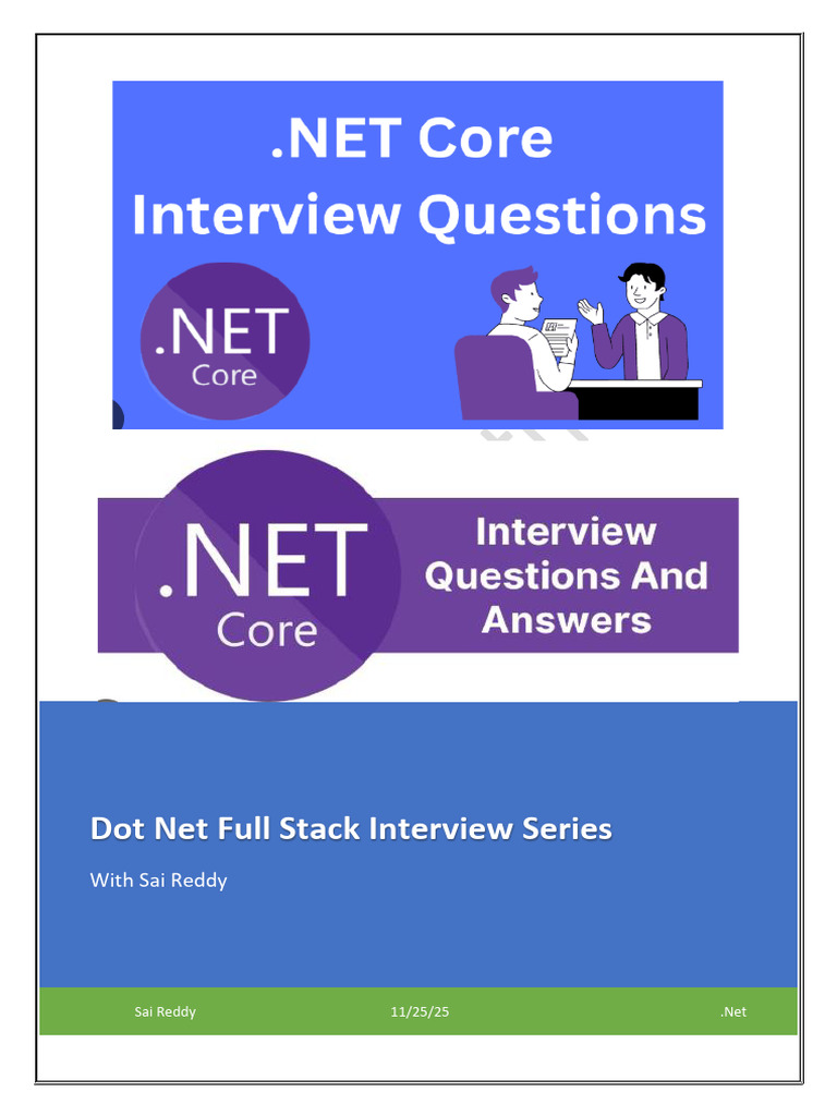 .NET Core Interview Questions & Answers | PDF | Microsoft Azure ...
