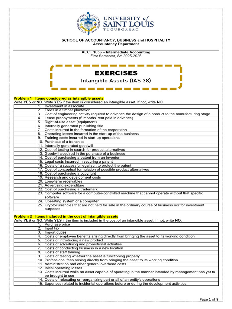 Intangible Assets Assessment Guide | PDF | Intangible Asset | Goodwill ...