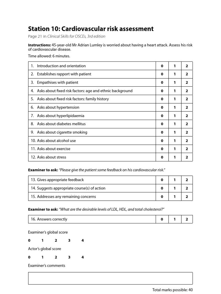 Cardiovascular Risk Assessment Guide | PDF