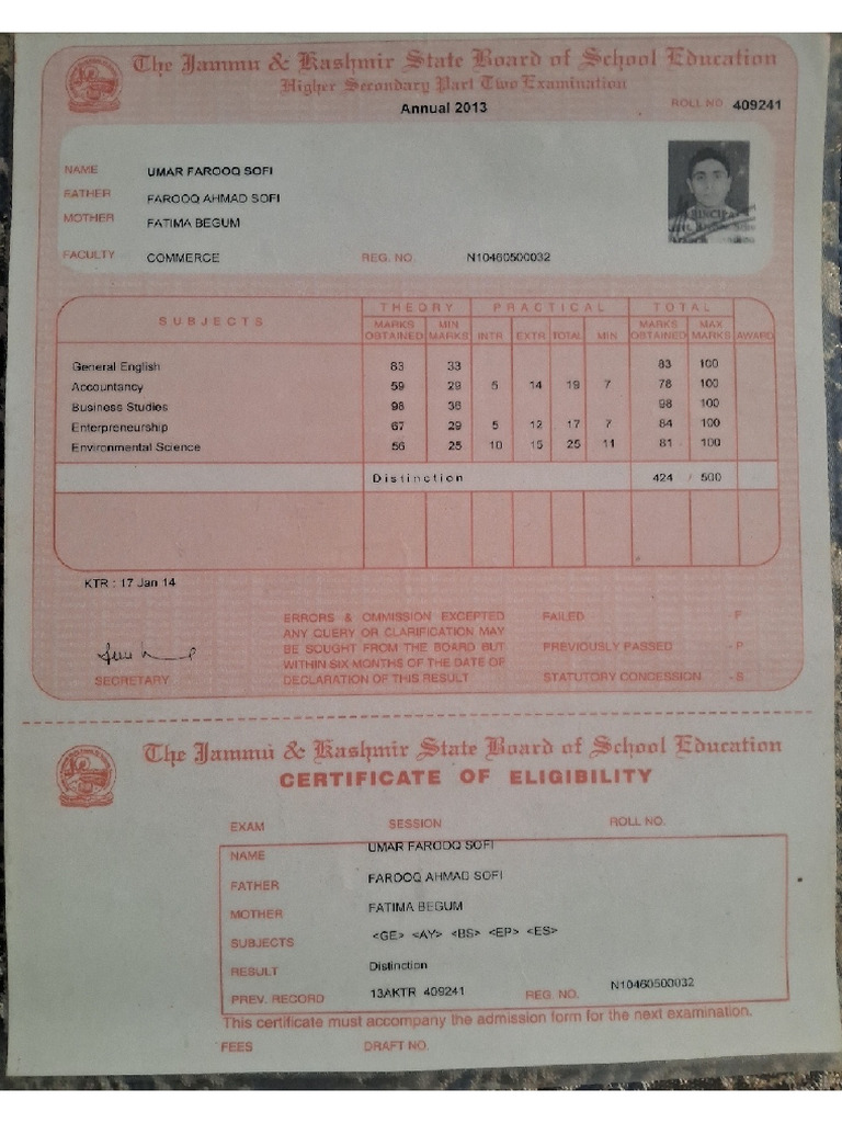 12 Marks Sheet | PDF