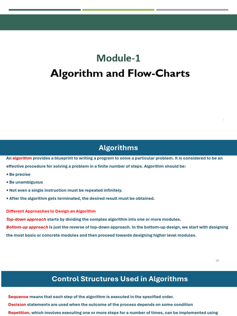 1-Algorithm and Flow Charts | PDF | Algorithms | Computing