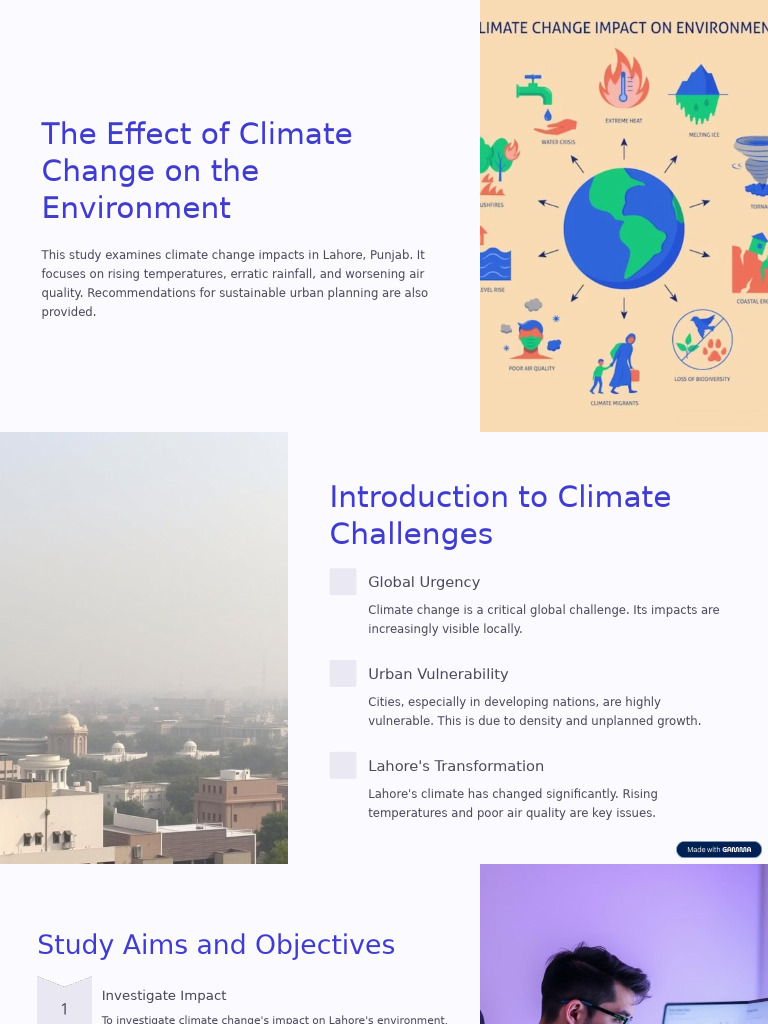 Climate Change Impact in Lahore | PDF | Air Pollution | Climate Change