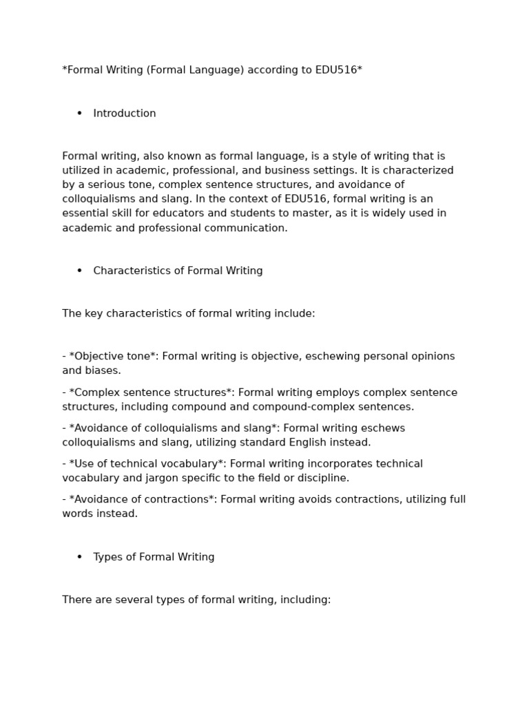 Mastering Formal Writing Skills | PDF | Slang | Writing