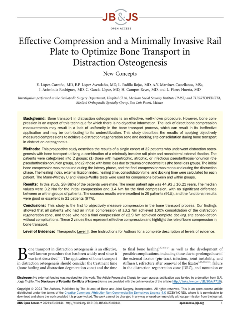 Effective Compression and A Minimally Invasive Rail Plate To Optimize ...