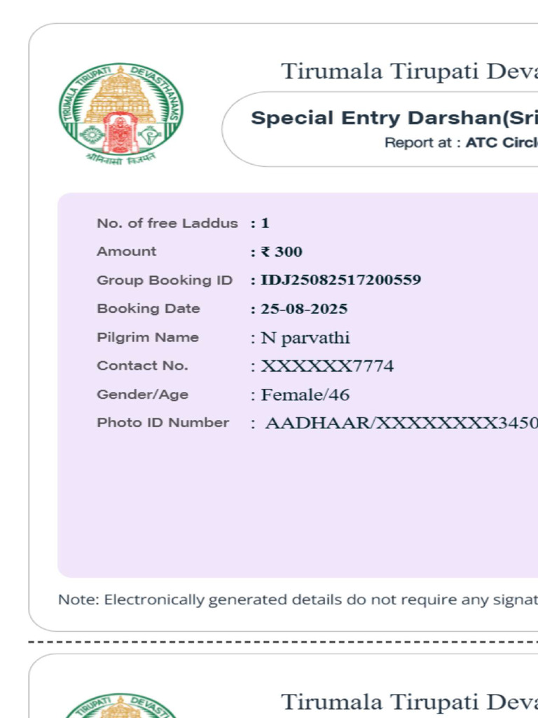TTD Darshan 3rd Nov | PDF