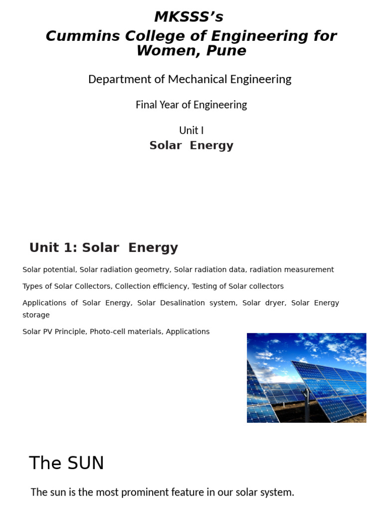 Solar Energy Fundamentals and Applications | PDF | Solar Power | Radiation
