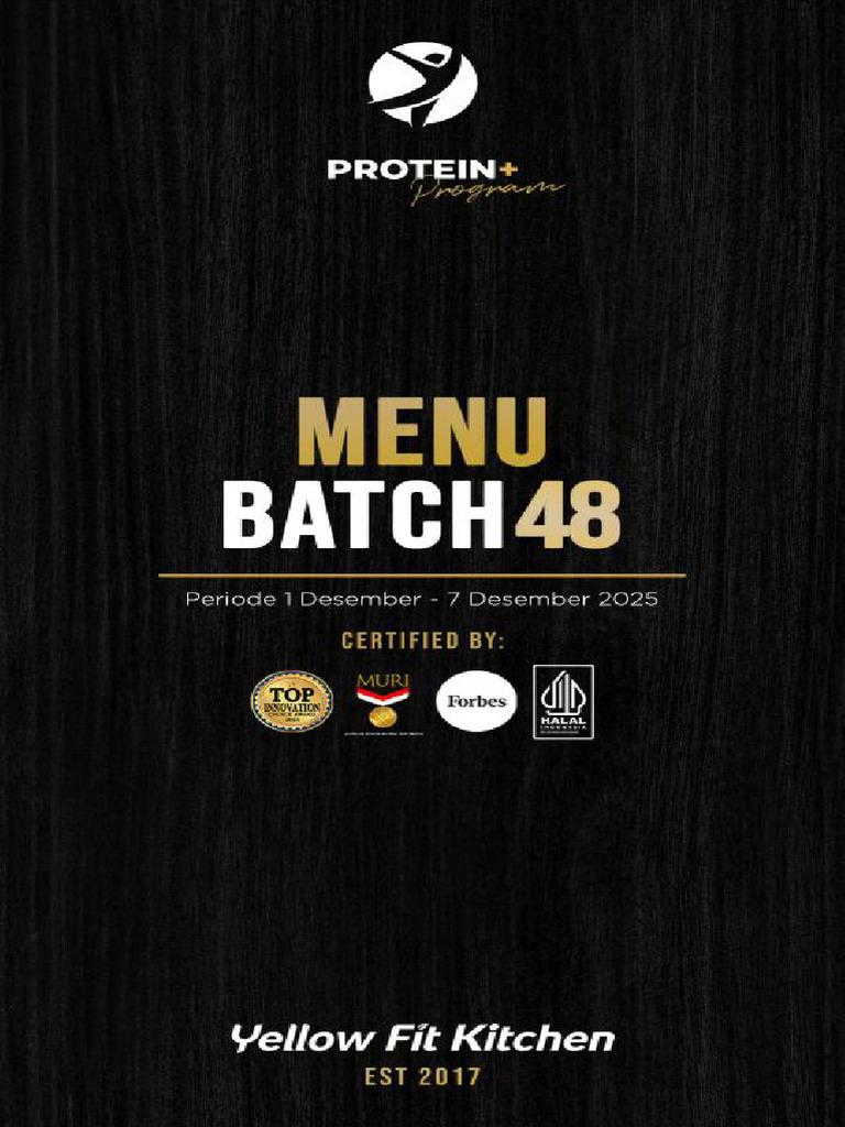 BATCH 48 PROTEIN+ Signature Menu Yellow Fit Kitchen 2025-1763952656 | PDF