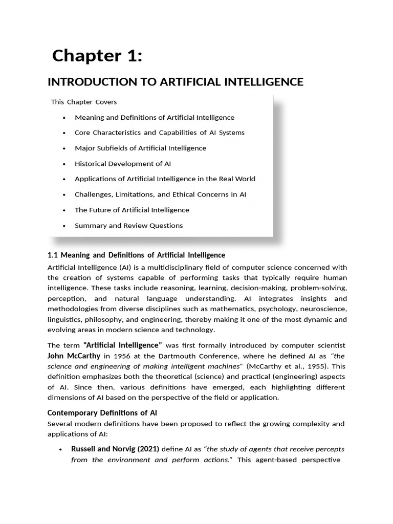 Introduction to Artificial Intelligence | PDF | Artificial Intelligence ...