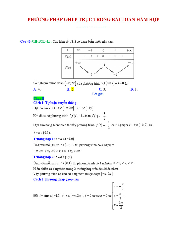 Phuong Phap Ghep Truc Trong Bai Toan Ham Hop | PDF