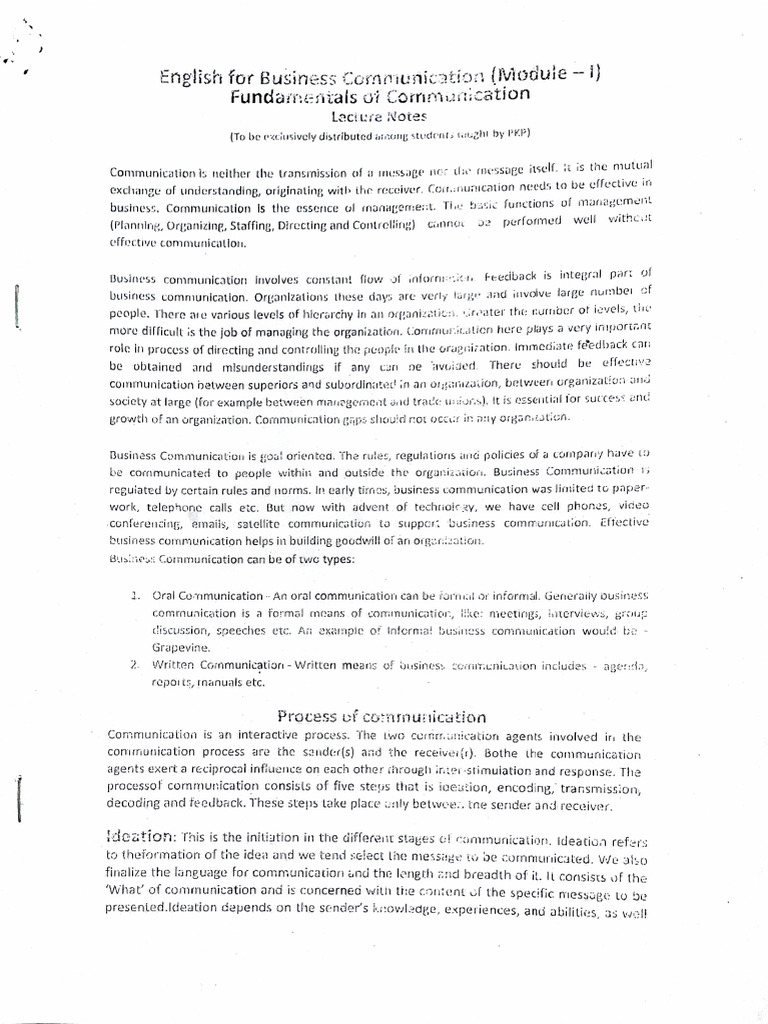 Business Communication Fundamentals | PDF | Communication | Nonverbal ...