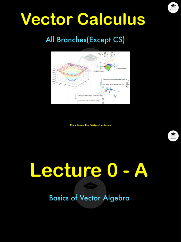 Comprehensive Guide to Vector Calculus | PDF | Euclidean Vector ...