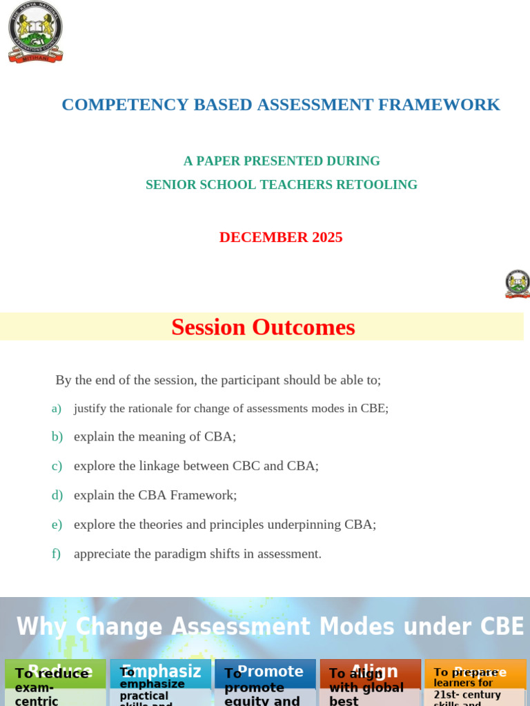 Competency-Based Assessment Framework | PDF | Educational Assessment ...