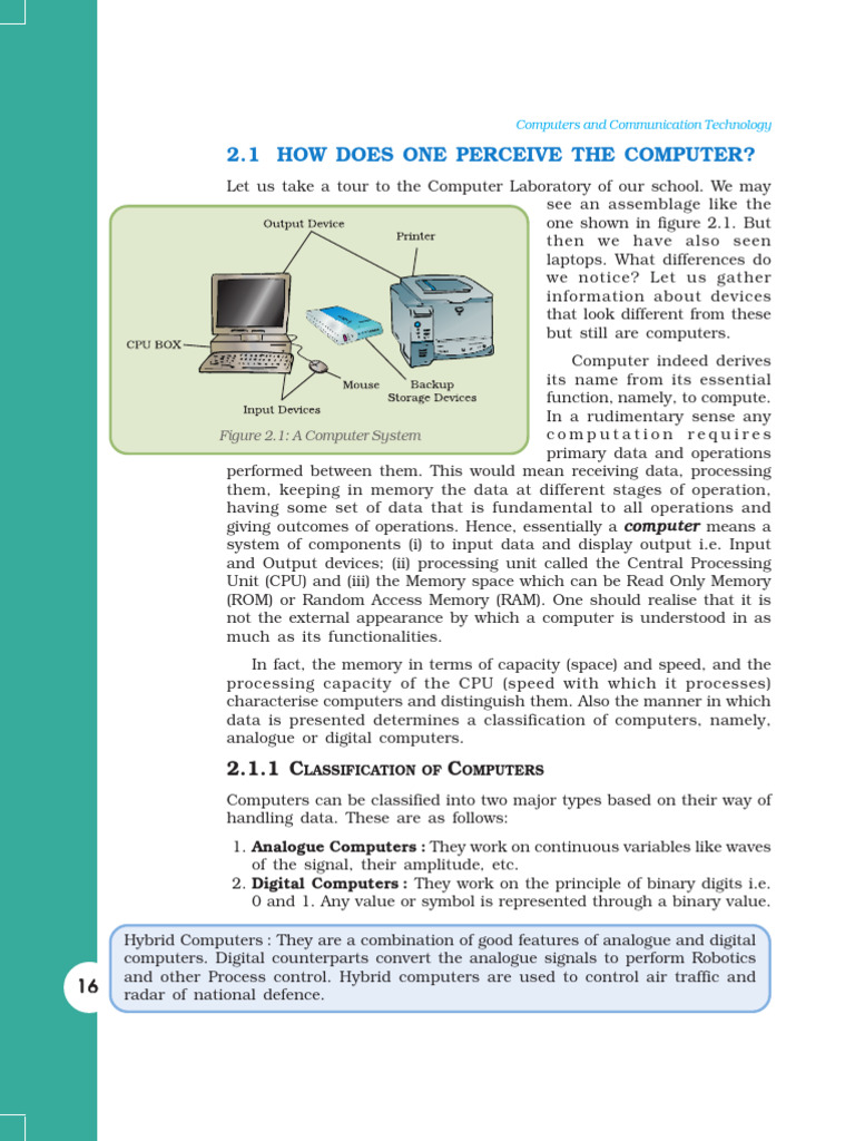 Computers and Communication CCT Part 1 Class 11 026 | PDF | Computer ...