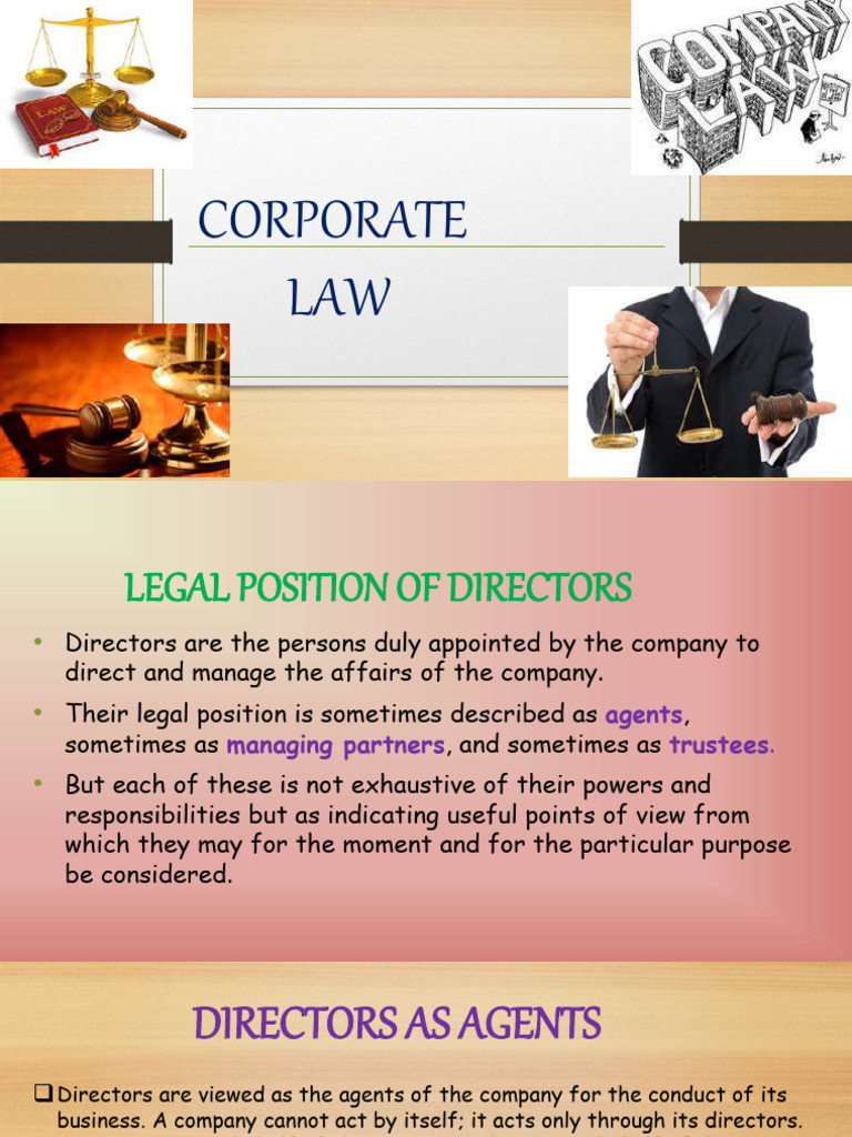 Legal Roles of Company Directors | PDF | Fiduciary | Trustee