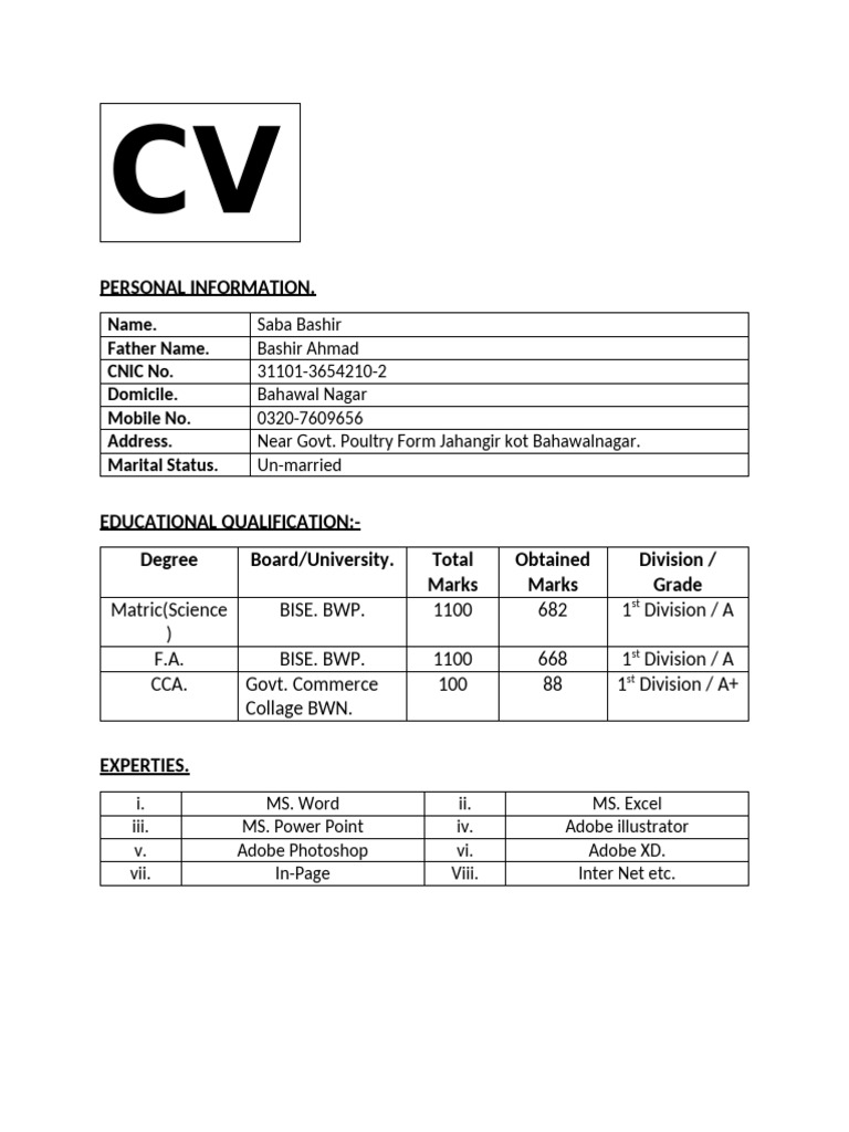 CV. Zafar CH 2022 | PDF