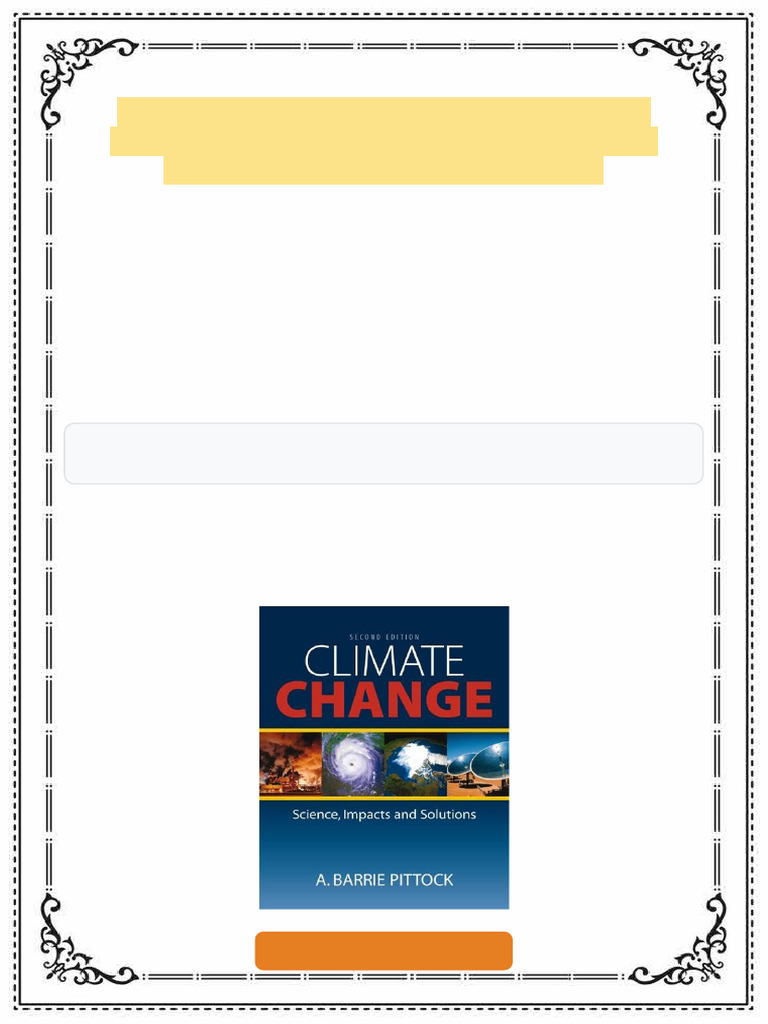 Climate Change The Science Impacts and Solutions Second Edition A ...