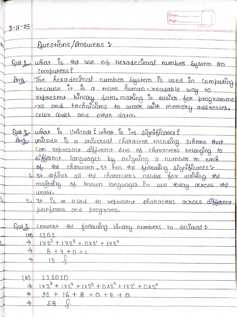 Cs Chapter 2, Question Answer | PDF