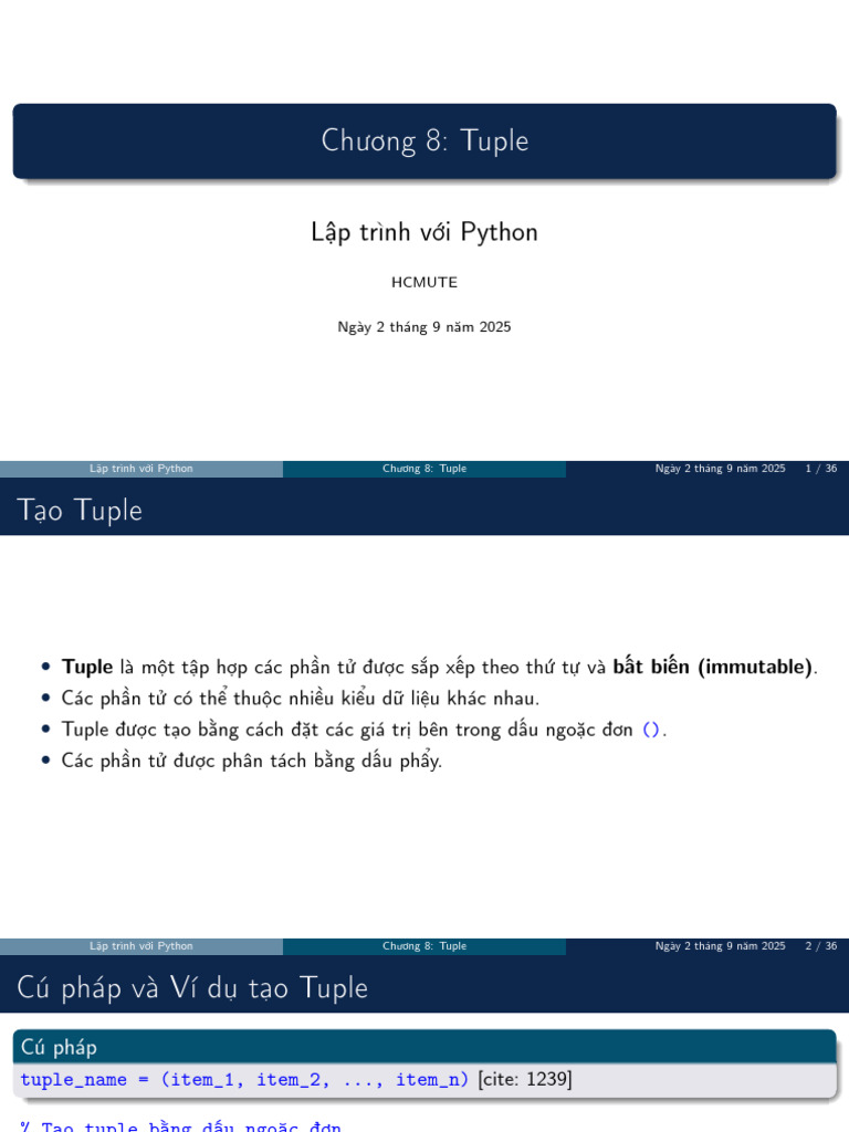 Chapter 08 Tuple | PDF