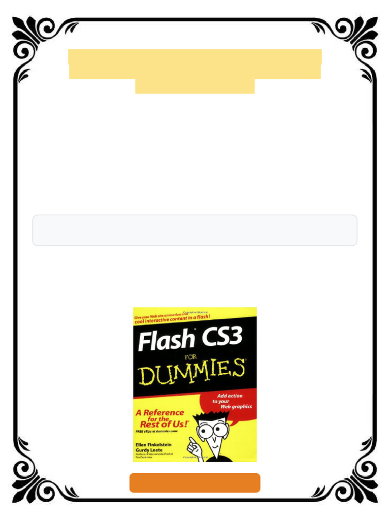 Flash CS3 For Dummies 1st Edition Ellen Finkelstein Ebook Complete ...
