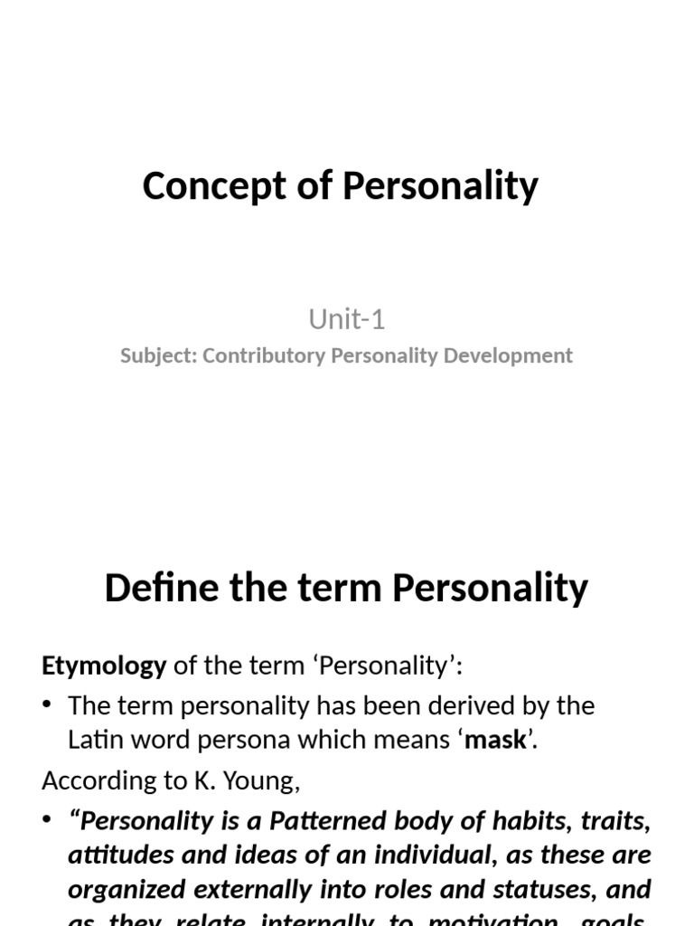 Understanding Personality Development Factors | PDF