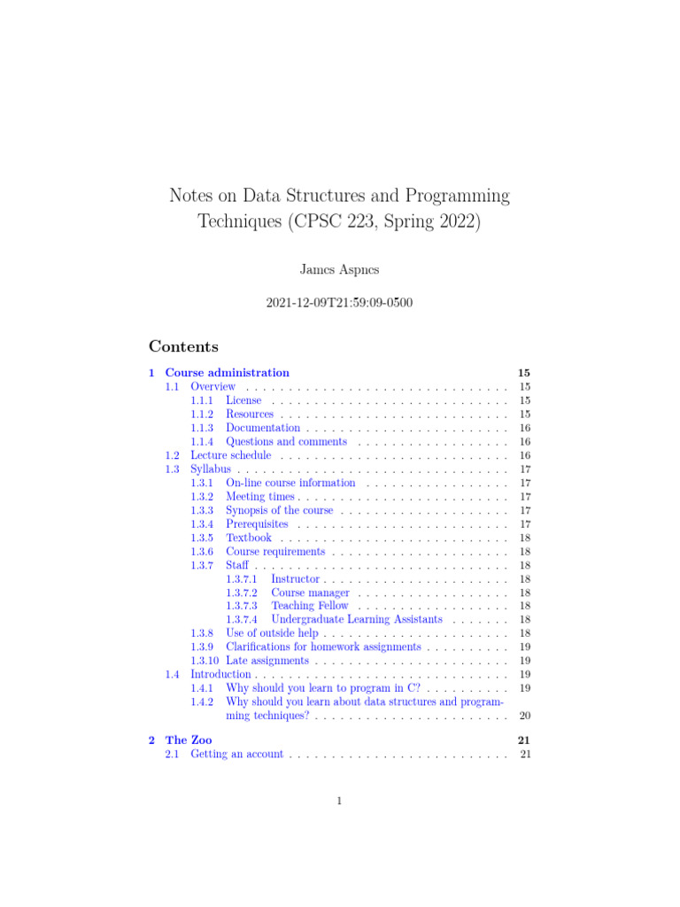 James Aspnes - Notes On Data Structures and Programming Techniques ...