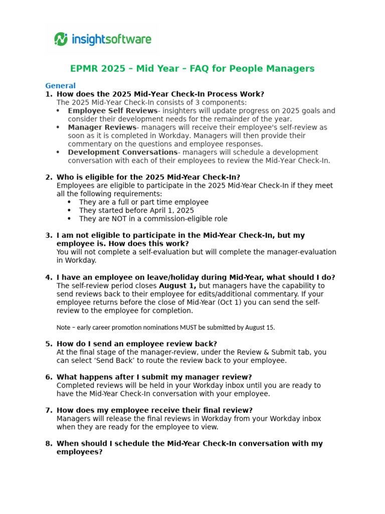 2025 Mid-Year Check-In FAQ for Managers | PDF | Chess Theory | Chess