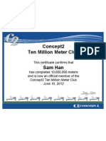CONCEPT2 2012-06-10 10 Million Meter Certificate